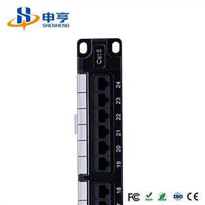 [Hot Item] Structured Cabling 19inch 24 Port Cat 6 Net Work Patch Panel Mount Keystone Network Data Patch Panel