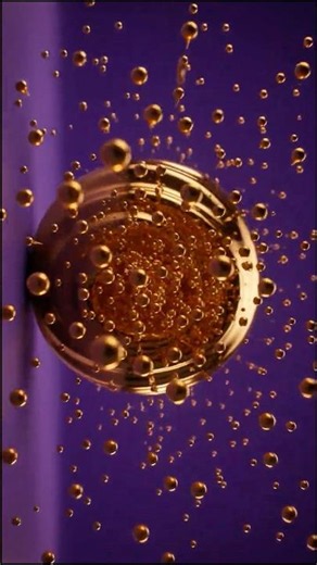 Gold crystal explodes into perfect geometry 💎✨ #asmr #3dphysics #cgi #blender3d