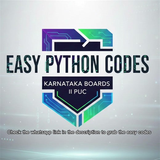 2nd PUC Karnataka board easy python codes