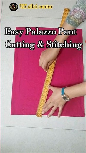 Easy Palazzo Pant Cutting & Stitching ✂️ | Stylish Wide Leg Pant Sewing Tutorial #easy #simple #diy