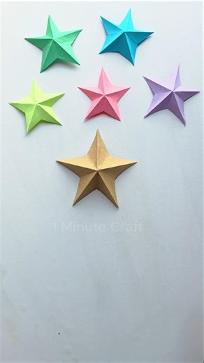 Easy 3D Paper star 🌟 ✨️ Star making idea for beginners #crafting #diypapercraft #DIY
