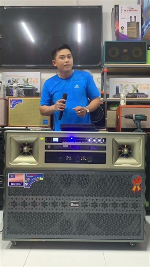Microphone sound test to assess sound quality / on speaker cabinet #loabrokcsj9000 #loakeothanhng...