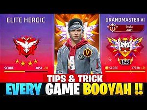 New Solo Rank Push Strategy | Easy Booyah Every Solo Match 🚀 | New Grandmaster Trick ✅