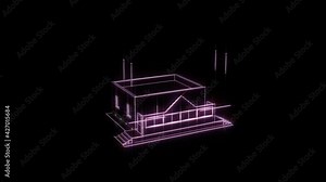 3D build structure, house visualization, build visualization, house assembling, time-lapse 3d video.
