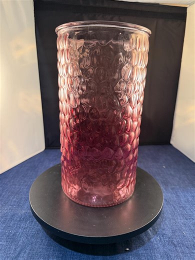 Vintage Pink Glass Vase With Bubble Texture 9 1/2" X 5" - Etsy