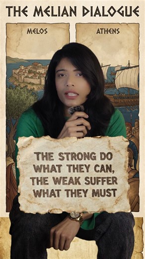 Lily Sharma on Instagram: "Political realism is a theory of international relations that emphasizes power and national interest as the primary drivers of state behavior. Realists argue that the international system is anarchic, meaning there is no central authority to enforce rules, leading states to prioritize their own survival and security above all else. In this view, ethical considerations and appeals to justice are often secondary to the pursuit of power. The Melian Dialogue, a famous pass