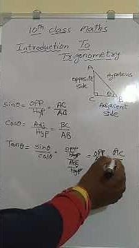 10th maths | Introduction to Trigonometry | Trigonometric Ratios Based on Right angled Triangle