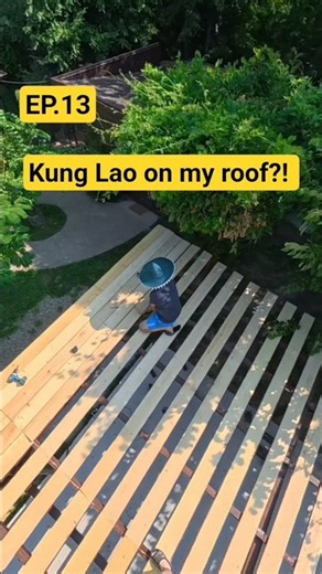 How to make a Carport - EP.13 Kung Lao on my roof?! 🏠 #roofing
