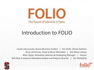 Introduction to FOLIO Training