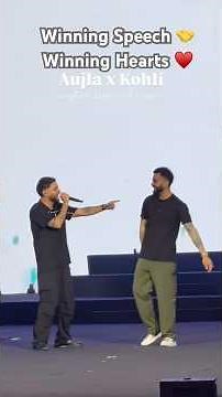 Karan Aujla X Virat Kohli ❤️ Winning Speech 🤝 Winning Hearts ❤️ #karanaujla #viratkohli #concert
