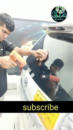 Rear Glass Tinting Installation 🔥 Perfect Finish #shorts