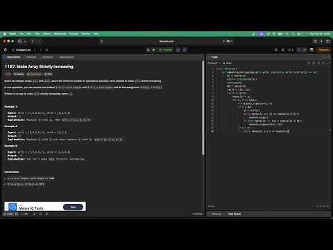 No Sound Leetcode 1187: Make Array Strictly Increasing