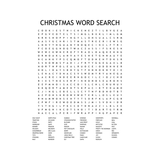 Christmas Word Search Printable Download | PDF Instant Digital Download | Christmas Party Game | Kid's Activity | Classroom Activity - Etsy