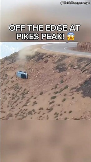 INSANE Pikes Peak Crash! 🤯 Foley Tumbles Down Mountain! #shorts #pikespeak #crash #fail