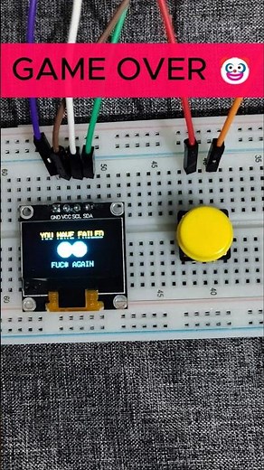 I Built a Tiny Game on Arduino OLED Display! 🎮 Buzzer + Push Button Project #shorts