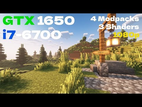 GTX 1650 + i7-6700 Tested in 4 Modpacks and 3 Shaders | Minecraft | 1080p | 2025