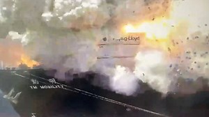 Watch terrifying moment Chinese cargo ship EXPLODES in huge fireball in port