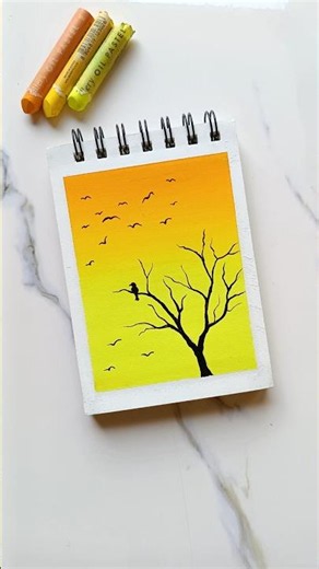 This Lonely Bird Sunset Feels So Peaceful 🐦✨ #Shorts #AnjeetArts