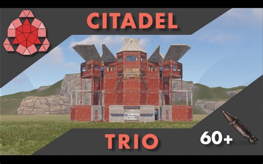 RUST：Indominus～4_6人开放式核心碉堡/带有 3 个分段掩体/建筑设计/