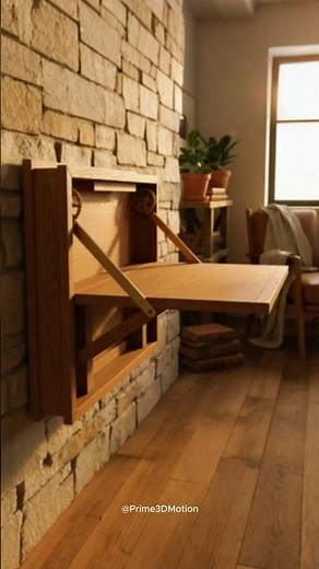 Ultimate Space Saver: The Collapsible Wall Desk!