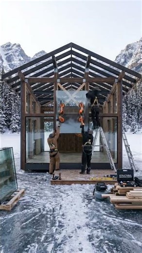 Frozen Lake Glass Cabin Build ❄️🏡 | Before & After Transformation