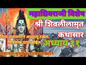 महाशिवराञी विशेष श्री शिवलीलामृत कथा अध्याय ११/श्री शिवलीलामृत कथासार/ shivlilamrut adhyay katha 11
