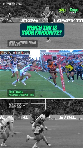 Tino Tavana scored an INSANE try yesterday... 🤯 Where do you think it stacks up against these two insane tries from the last couple of years? #NRL #RugbyLeague #League | Kayo Sports