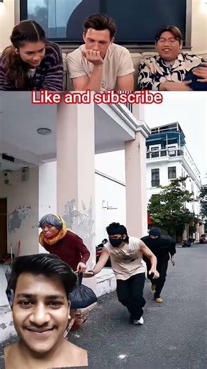 Tom Holland reaction to the funny😂😂 animatedvideo#tomholland#funny#trytolaugh#reaction#shorts