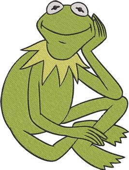 Happy Smiling Kermit the Frog Muppets Classic Character embroidery designs - Ins