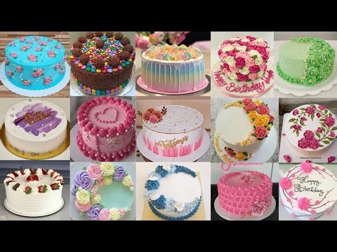 Easy & Simple Round Cake Designs | Cake Decorating ideas for Beginners | Easy Birthday Cake ideas
