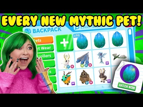 EXPLORING THE NEW *MYTHIC EGG* UPDATE! Hatching *100 Eggs* to Get Every New Mythical Pet in Adopt Me