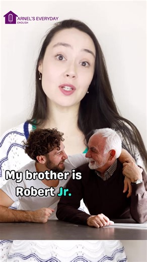 3.2K views · 170 reactions | Have you ever seen Sr. and Jr. after a name? Watch today's lesson to see what they mean. Do you have something similar to this in YOUR language? Have a wonderful day everyone!  Arnel #englishvocabulary #speakenglish #vocabulary #englishconversationpractice #learnenglish #englishteacher #arnelseverydayenglish #englishprases #englishpronounciaiton #nouns | Arnel's Everyday English | Facebook