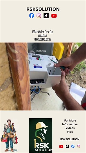 Electrical Coin Meter Installation | Coin Meter Wiring & Setup ⚡#CoinMeter#ElectricalWork#Coin