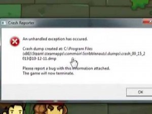 HOW TO FIX SCRIBBLENAUTS UNLIMITED DUMP ERROR *SOLVED*
