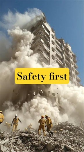 Seconds Before Disaster: Topples on High-Rise Building #fail #bridge #construction