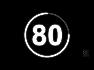 80 Second Countdown Timer with clock Ticking sound & Finish alarm beep #timer #clock #countdown