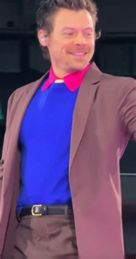 Harry Styles smiling on stage at Wembley Stadium in London, UK - June 29, 2026
