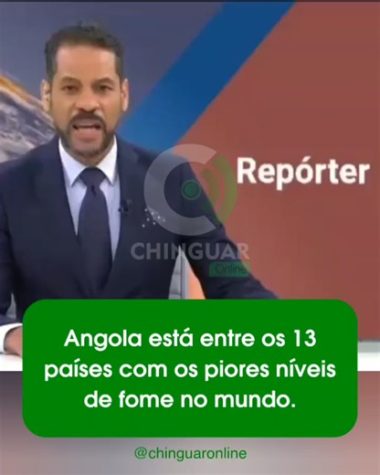 🇦🇴 Angola está entre os 13 países com os piores níveis de fome no mundo, segundo o Índice Global da Fome 2025. 🔴 Quase metade das crianças sofre de atraso no crescimento. 🍽️ A fome é crónica no sul do país, afetando principalmente idosos e crianças. 📉 A situação exige ação urgente e políticas públicas eficazes. Angola #Fome #JustiçaSocial #CHINGUARONLINE | Chinguar Online