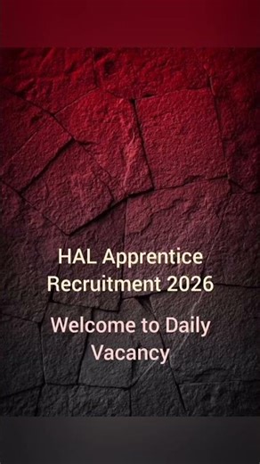 HAL Apprentice Recruitment 2026