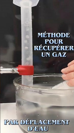 MÉTHODE EXPÉRIMENTALE POUR RÉCUPÉRER UN GAZ ET MESURER SON VOLUME.#experiment #experience#chimie
