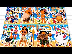[PaperDIY] NEW Decorate Moana & Maui's EPIC Ocean Treasure Hunt! 🗺️💰 | DIY Sticker ASMR