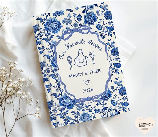 Personalized Recipe Book for Couples, Custom Name Family Cookbook Recipe Book, Cook Book Newlywed Gift, Cooking Journal, Wedding Gift Idea - Etsy