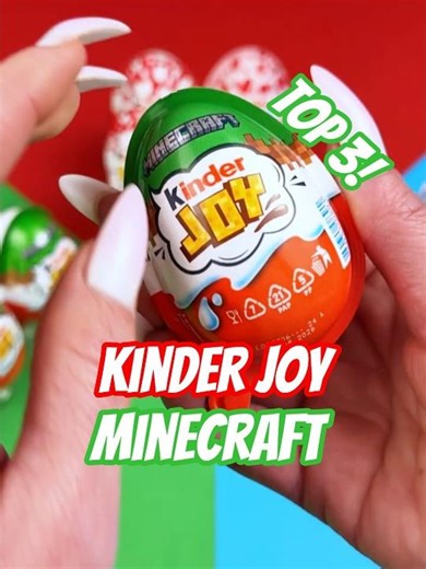 🟫 TOP 3! Kinder Joy Minecraft Surprise Egg Unboxing! Zombie!