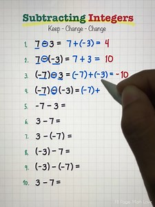 6.8K views · 102 reactions | Subtracting Integers Using KCC Method | Math Love | Facebook