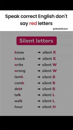 Silent Letters Part 5 😳 | Don’t pronounce these letters | Speak English like a pro #shorts #english
