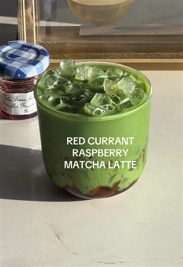 Red Currant Raspberry Matcha Latte Recipe