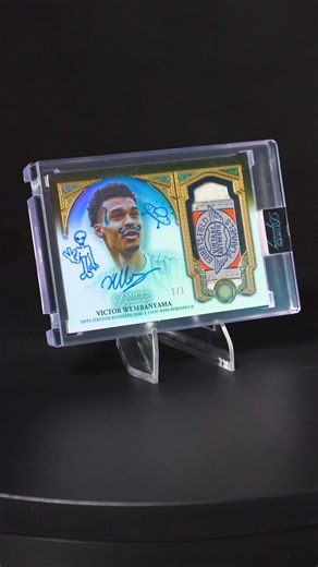 Goldin on Instagram: "A one-of-one from a one-of-a-kind talent 👽 Victor Wembanyama’s Topps Dynasty rookie features his on-card autograph, a hand-drawn sketch, and an event-worn patch. Serial-numbered 1/1 to match his jersey number, it’s a singular collectible from the NBA’s most unique talent. Find more elite basketball collectibles now in our December Elite Auction at goldin.com!"