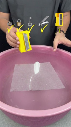 How Much Paper Does It Take To Make The Object Float? #satisfying #asmr #experiment #water