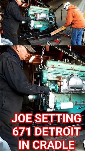 Can Joe Set Our 671 Detroit Engine In It's New Cradle?