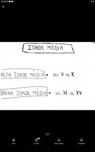 ALTA IDADE MÉDIA E BAIXA IDADE MÉDIA